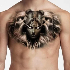 Full Chest Black & Gray